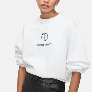 Anine Bing - Ramona Sweatshirt Monogram in White